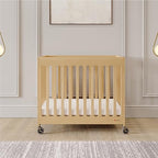 Boutique Folding Mini Wooden Baby Hotel Crib (Natural)