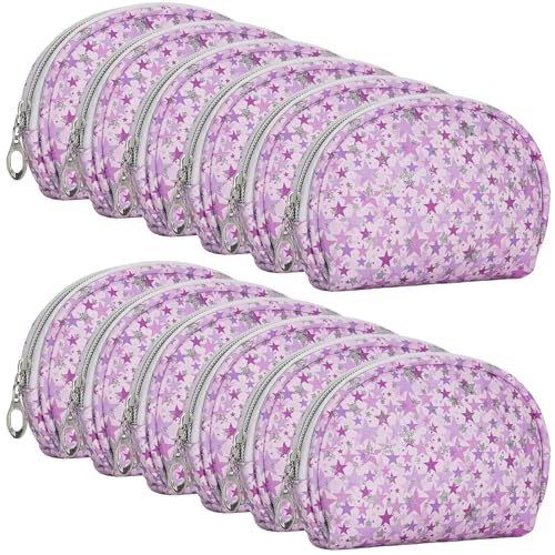 12 Pieces Mini Makeup Bags (12pcs Purple S)