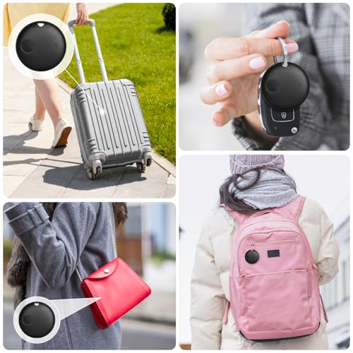 Smart Tag 2 Pack Bluetooth Tracker Work with Apple Find My (2P Black)