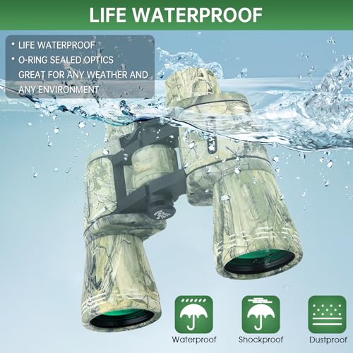 20x50 High Powered Binoculars for Adults (Green Camouflage)