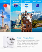 US to Australia New Zealand Plug Adapter (Type I - Australia China)