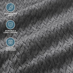Fleece Blanket Luxury Microplush (Full/Queen / 30 - Chevron Grey)