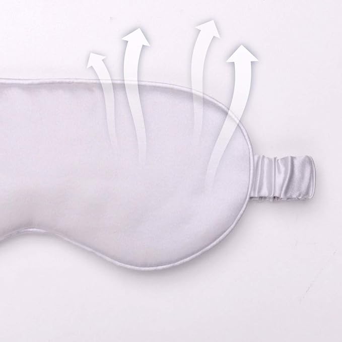 Silk Sleep Mask Light Blocking Luxury 100% Mulberry 19mm Silk Eye Mask Eye - Image 2