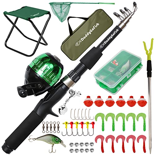 Kids Fishing Pole For Boys (Green / 5ft)