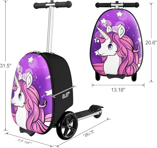 Scooter Suitcase for Kids (Large / Purple)