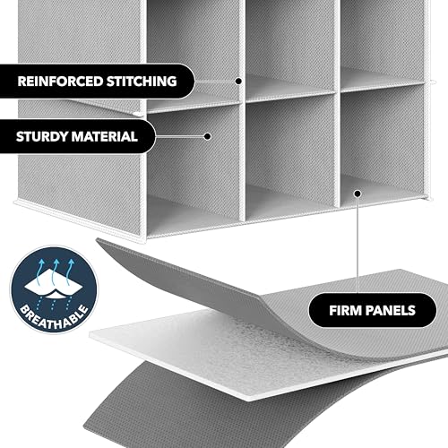 24 Section Shelves Hanging Shoes Organizer (24-Section / Grey)