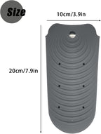 Heat Insulating Silicone Mat Pouch for Hair Styling Tools, Curling & Flat Irons Anti-Slip Travel Cover, Small Portable Straightener Pad for Curler Wands Storage, Hot Waver (Dark Gray)
