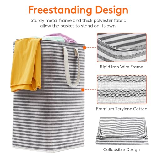 80L Large Laundry Baskets (Black / 80L)