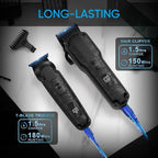 Professional Hair Clipper for Men Hair Cutting Kit Men's Beard Trimmer Hair Trimmer Shaver Cordless Barber Clippers and Trimmers Set Black (24 Piece Set)