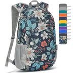 Lightweight Packable Backpack 20L (20 L / Royal Blue, Floral Print)