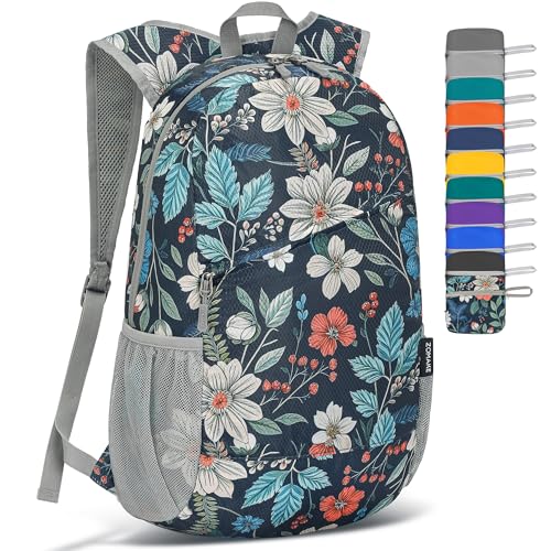 Lightweight Packable Backpack 20L (20 L / Royal Blue, Floral Print)