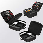 Electronics Organizer Travel Case (Antique Black / Medium)