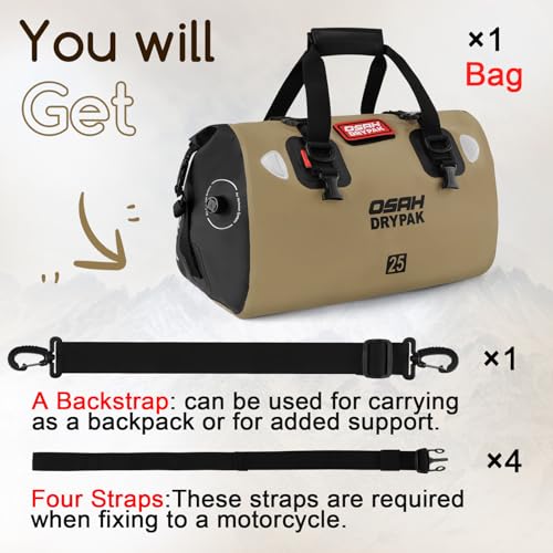 Waterproof Duffel Bag (Brown / 25L)