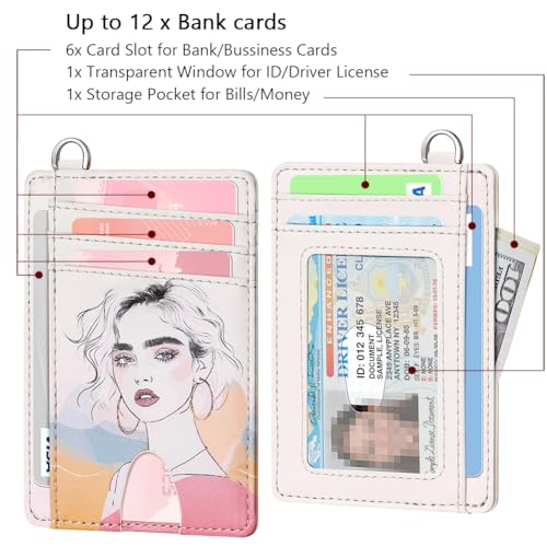 Slim Minimalist Wallet RFID Credit Card Holder for Men (small / Modern Lady)