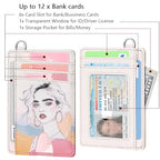 Slim Minimalist Wallet RFID Credit Card Holder for Men (small / Modern Lady)