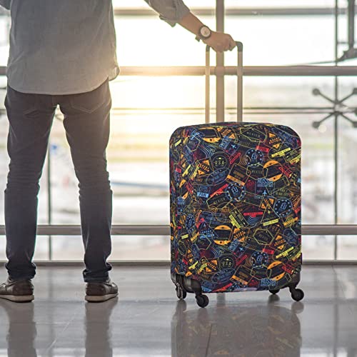 Travel Luggage Cover Fits 31 (XL / Stamp)