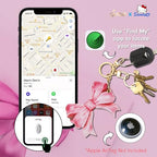 Keychain Case Compatible with Apple AirTag (Pink Bow)