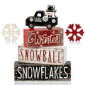 Tiered Tray Decor Set (Snowman Truck)