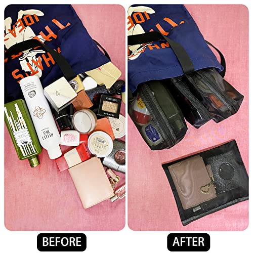 20 Pieces Mesh pouch (Flat-Black / 4.8 inch*6.4 inch)