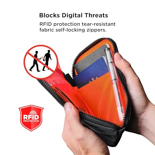 Zip Travel Wallet RFID Blocking Passport Holder Grey (Grey)