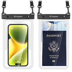 Waterproof Phone Pouch Up to 8.5" (Case-friendly [8.5-inch] / [(Clear)Black+Black] Large Waterproof Phone Pouch)