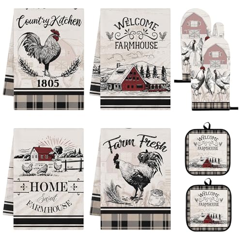 Rooster Kitchen Decor Set (Farmhouse Rooster)