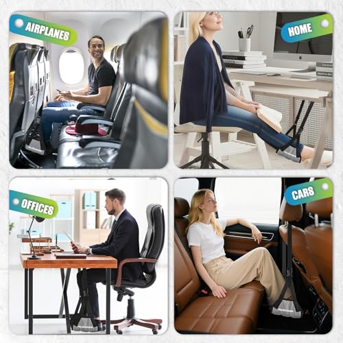 Foot Hammock for Plane Travel (Grey)