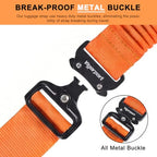 Luggage Straps for Suitcases TSA Approved Suitcase Belt (Orange / 72″ L & 79″ L)