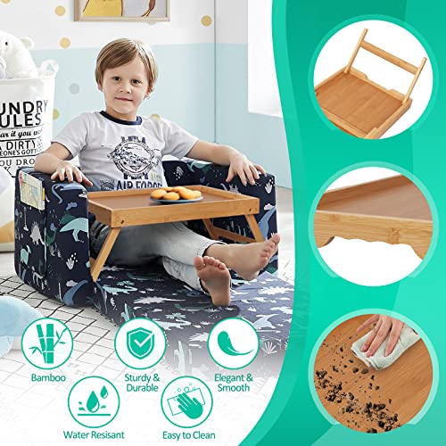 FSC 100% Bamboo Bed Tray with Folding Legs (25.9" x 14.2" x 10" / Bamboo)