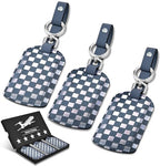 Luggage Tags for Suitcases Travel Accessories (Gray-blue+silver)
