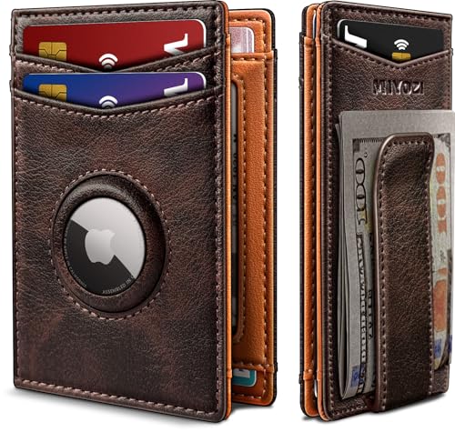 Airtag Wallet for Men (Forest Brown&Orange091)
