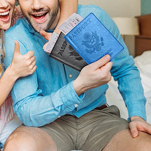 Passport Holder for Travel Essentials (Sky Blue / Simplicity)