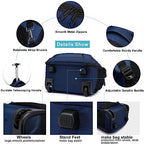 Rolling Backpack for Adults (Blue / 17 Inch)