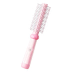 Round Hair Brush, Detangling Fluffy Scalp Brush with Ergonomic Big Handle, Plastic Lightweight Macron Styling Color Comb for Faster Blow Drying and Volume for Long,Thick, Curly Hair Women/Girls/Kids