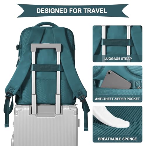 Large Travel Backpack For Women Men (45l / Peacock Blue)