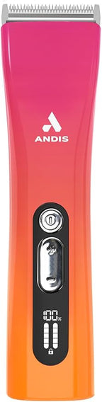 Andis 562745 ProClip 5-in-1 Adjustable Blade Cord/Cordless Pet Hair Clipper, 5 Blade Settings, 5 Speeds, Feather Light, Digiital Display Screen, Sunset