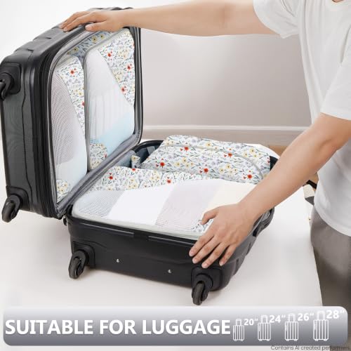 Packing Cubes for Travel (02 Flower)