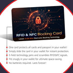 5 Pack RFID Blocking Card for Credit Debit Card (Oragne CL)