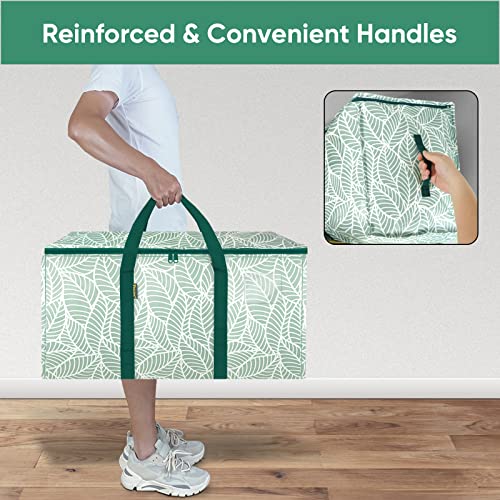 2 Pack Oversized Moving Bags with Reinforced Handles (2-Pack / Antique Folidage)