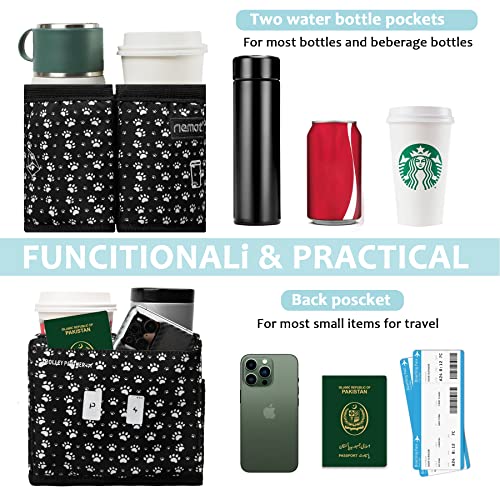Luggage Travel Cup Holder Free Hand Drink Caddy (Cat Paw)