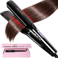 Titanium Flat Iron Hair Straightener Large with Infrared (Black / 1.8 Inch Plate)