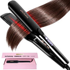 Titanium Flat Iron Hair Straightener Large with Infrared (Black / 1.8 Inch Plate)