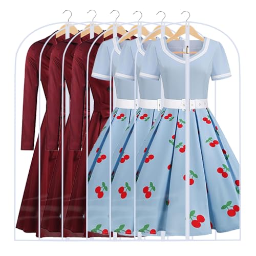 Garment Bags for Hanging Clothes (White / 24''X48'')