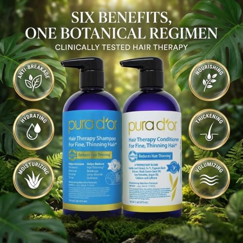 Hair Thinning Therapy Biotin Shampoo & Conditioner Set (16 Fl Oz (Pack of 2))