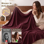Fleece Blanket King 108"x90" (Wine Red / King(108" X 90"))