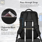 Large Travel Backpack Women (18.4 inch / Black)