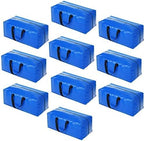 Heavy Duty Extra Large Blue Moving Bags with Strong Zipper Backpack Handles (Blue / 10 Pack)