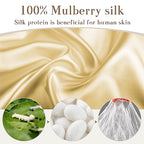 100% Mulberry Silk Sleep Mask Eye Mask for Women Man with Adjustable Band (Gold)