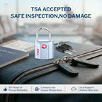 Small Size TSA Approved Luggage Locks (Silver 2 Pack)