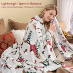 Christmas Fleece Throw Blanket (Christmas Ski Resort / Throw(50" X 60"))